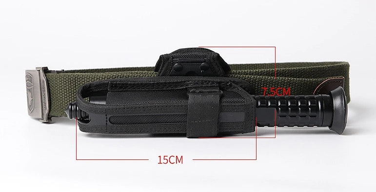 Tactical Nylon Baton Holster Hunting 360 Degree Rotating Baton Pouch Bag