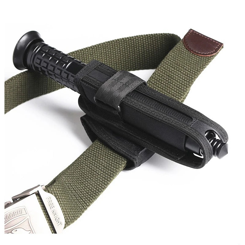 Tactical Nylon Baton Holster Hunting 360 Degree Rotating Baton Pouch Bag