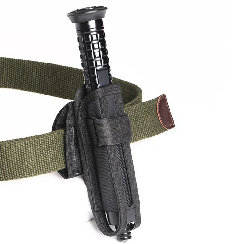Tactical Nylon Baton Holster Hunting 360 Degree Rotating Baton Pouch Bag