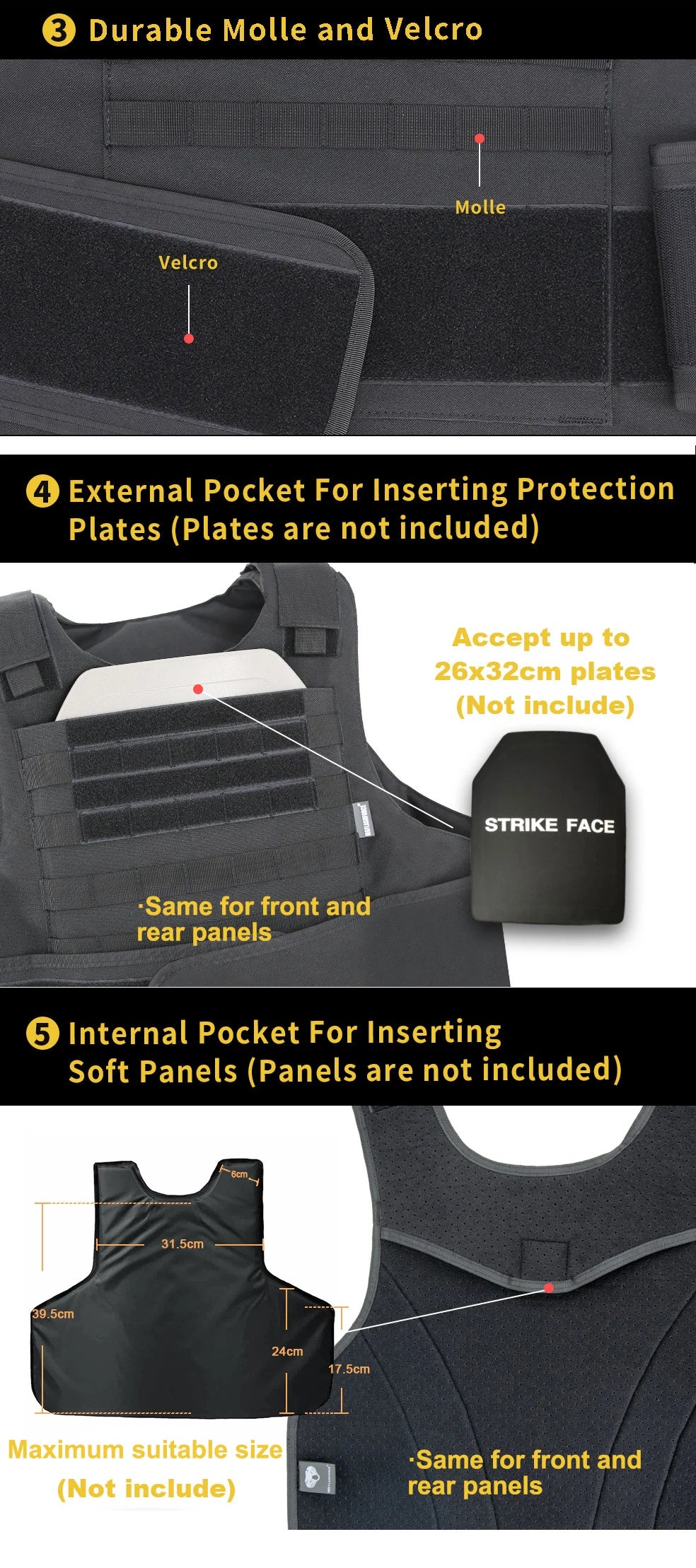 Tactical Vest Plate Carrier Armor