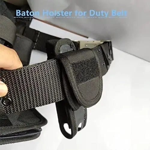 Tactical Nylon Baton Holster Hunting 360 Degree Rotating Baton Pouch Bag