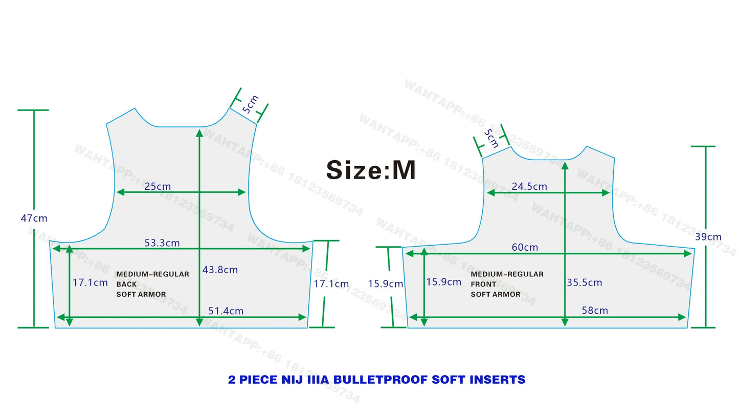 2 Pieces Front Back custom inserts BulletProof Plate/Tactical Panel For Vest