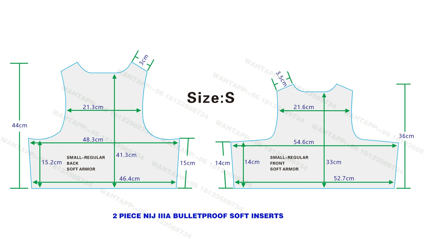 2 Pieces Front Back custom inserts BulletProof Plate/Tactical Panel For Vest